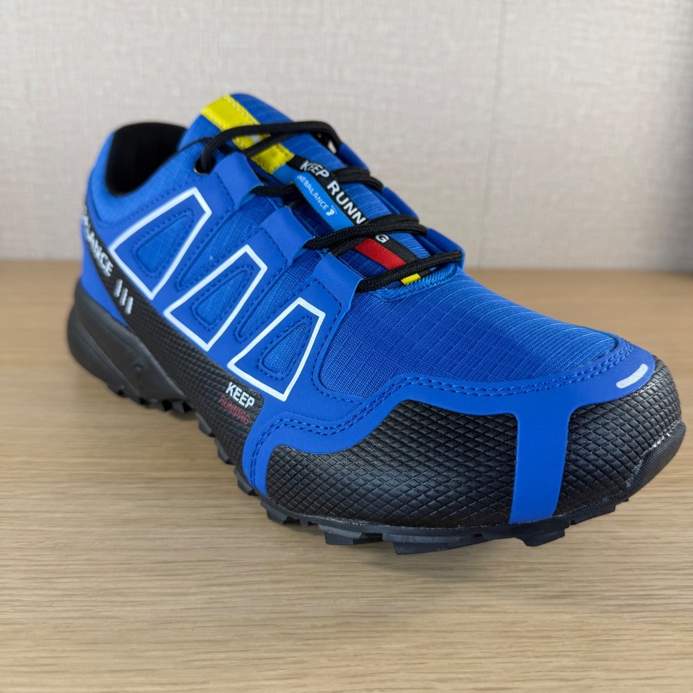 Hike Balance III Mens Trail Running Shoes Blue Black Athletic Sneakers Size 45